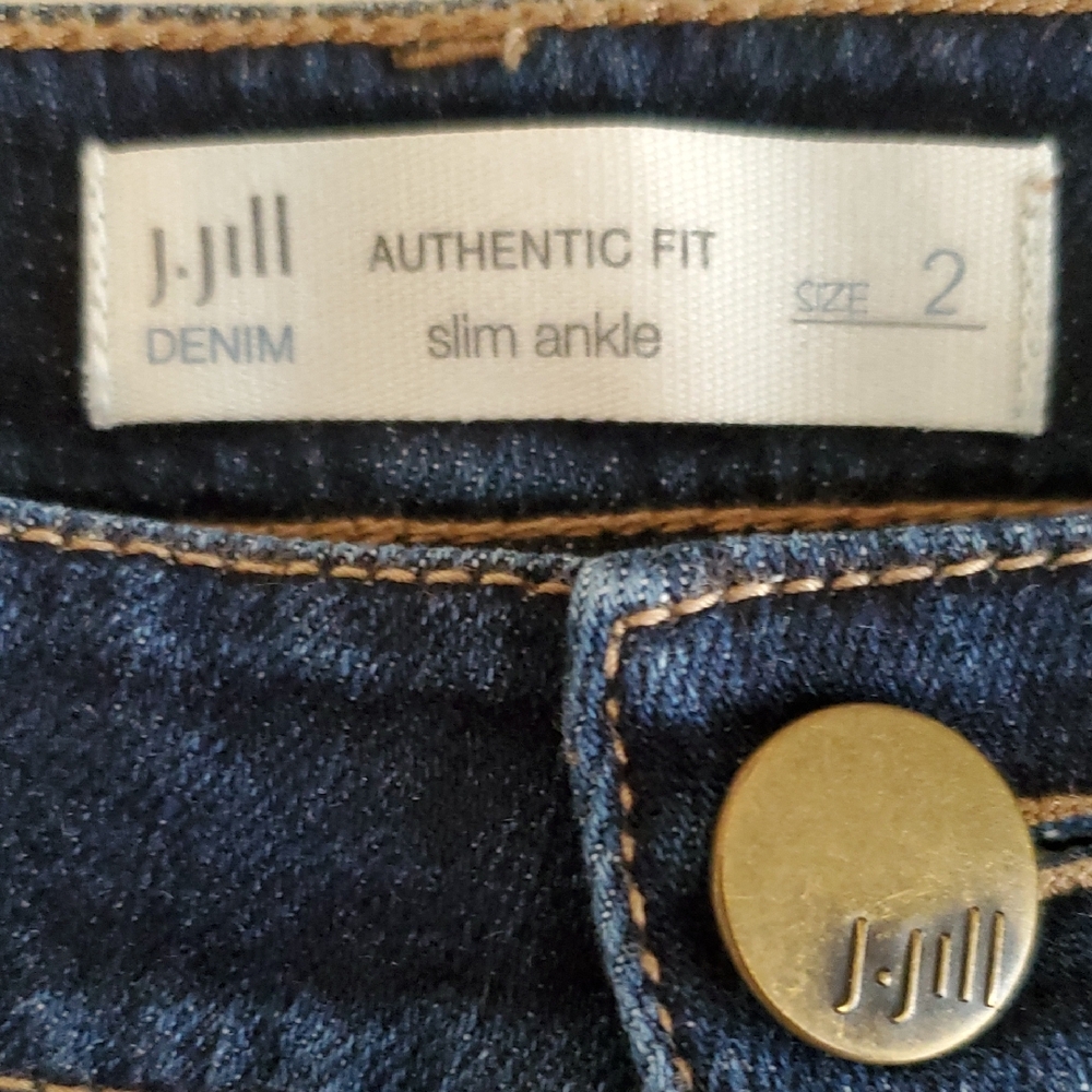 J. Jill Blue Skinny Jeans Classic Style - Picture 2 of 4